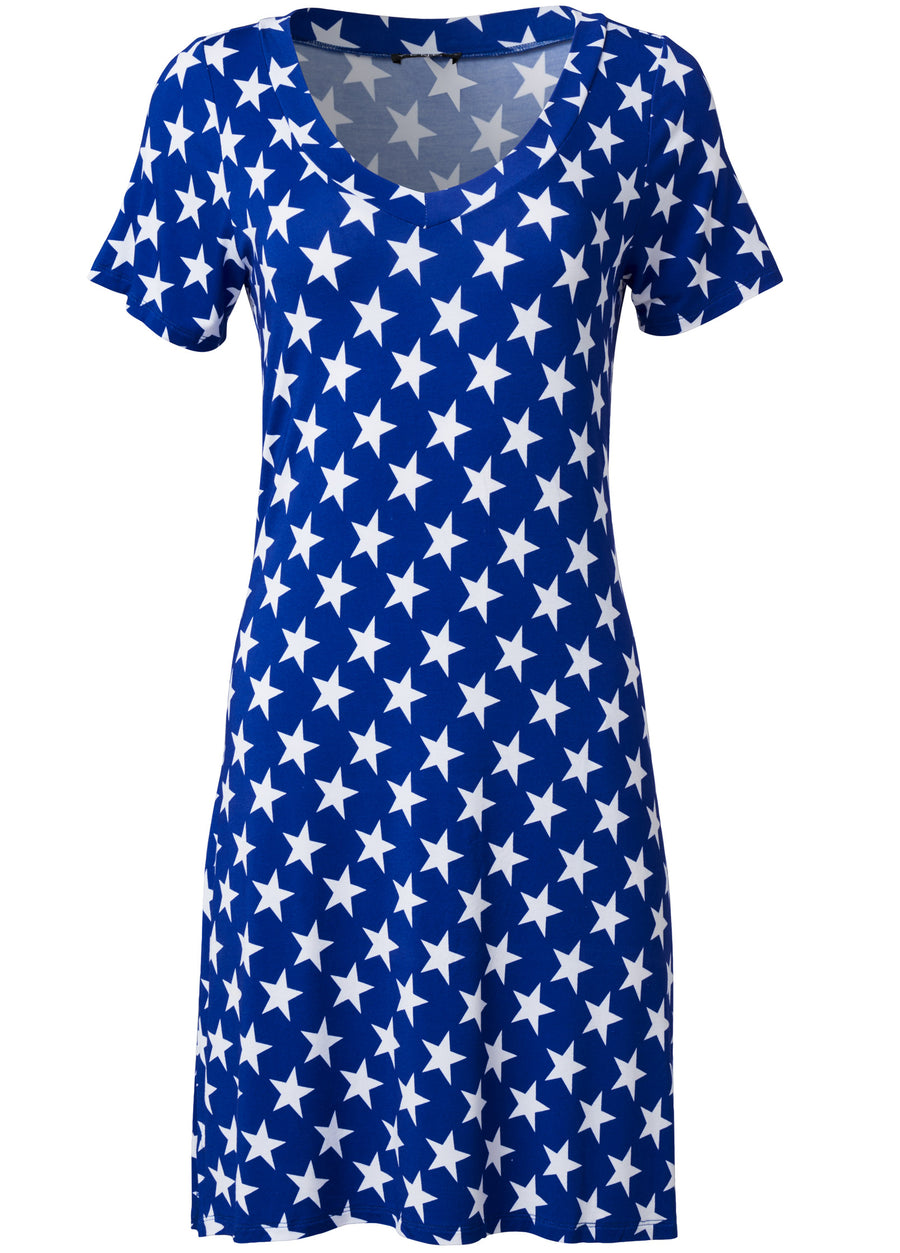 T-Shirt Cover-Up Dress - Stars