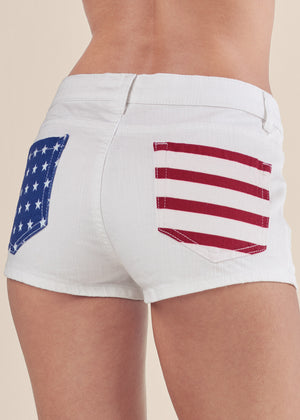 Short Americana - Denim Blanc - thumbnail-6