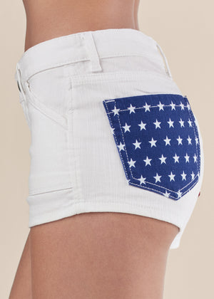 Americana Shorts - White Denim - thumbnail-5