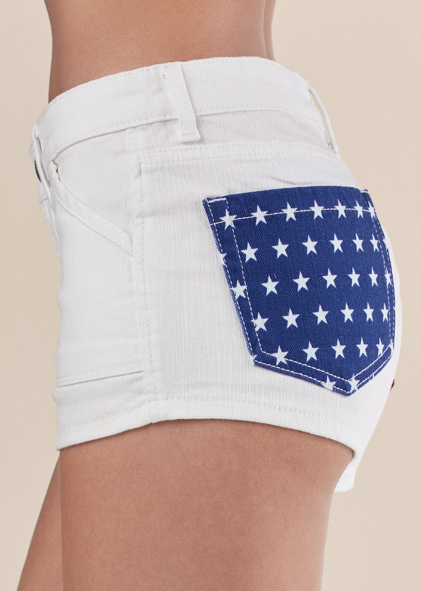 Americana Shorts - White Denim