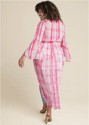 Printed Maxi Dress - Pink Multi - thumbnail-8