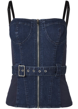 Denim Bustier Top  - Denim Multi - thumbnail-6