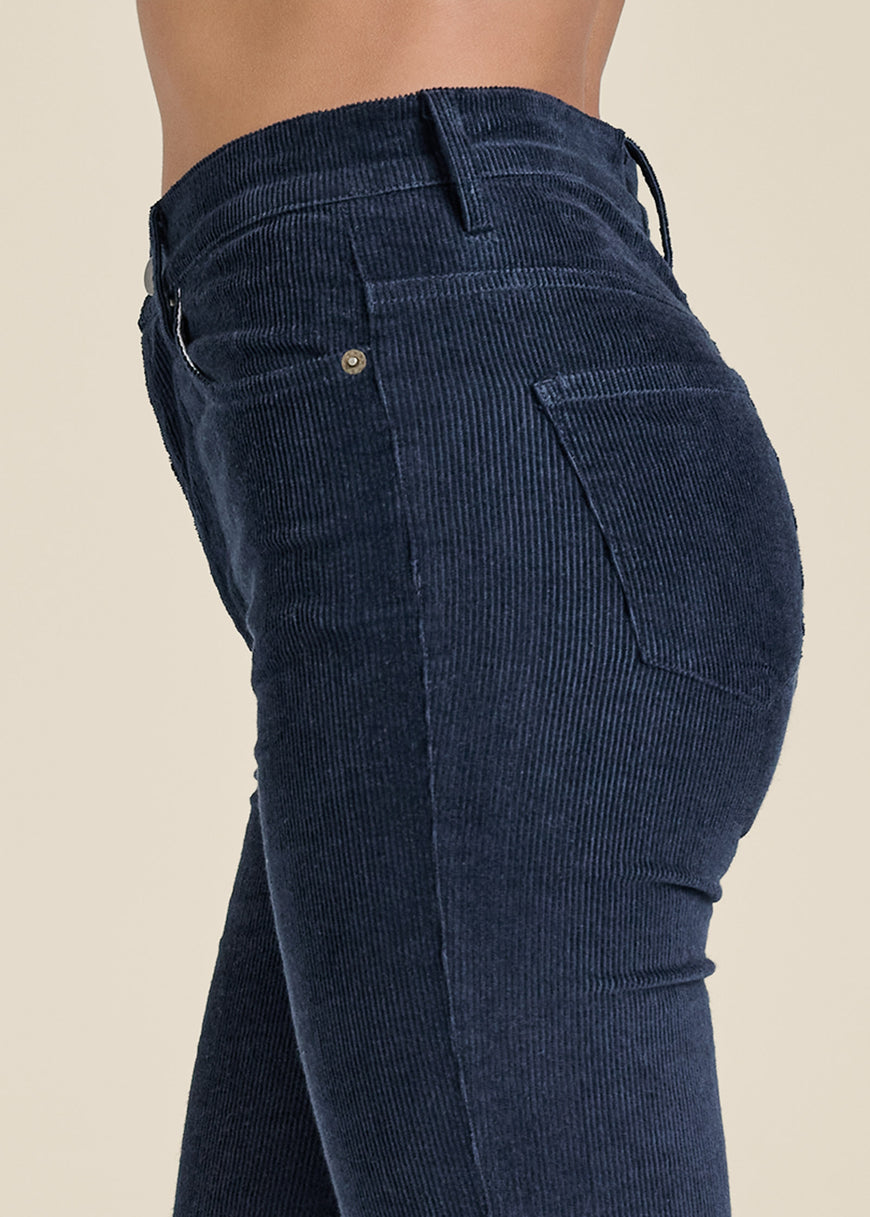 Corduroy Flared Pants - Navy