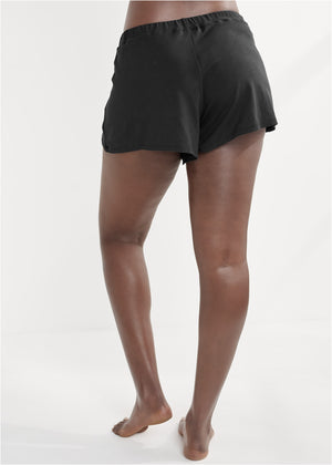 Flyaway Sleep Shorts - Black - thumbnail-2