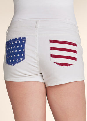 Short Americana - Denim Blanc - thumbnail-15