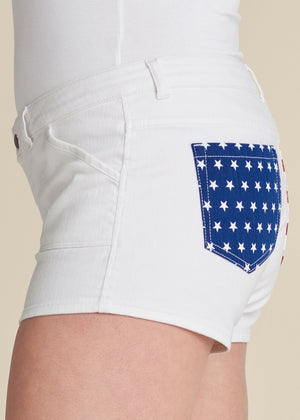 Americana Shorts - White Denim - thumbnail-14