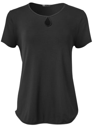 Satin detail sleep top - Black - thumbnail-6