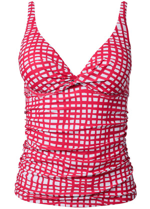 Underwire Twist Tankini - Checker Me - thumbnail-3