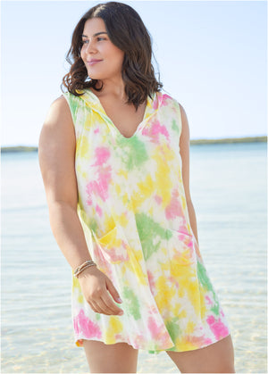 Sleeveless Hoodie Dress - Tie Dye Oh My - thumbnail-4