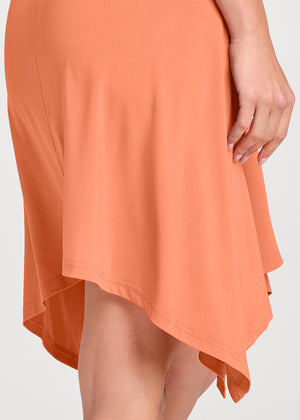 Keyhole Detail A-Line Dress - Orange - thumbnail-5