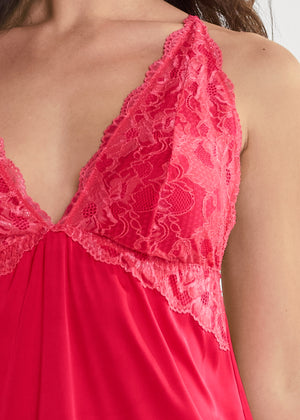 Lace detail chemise - Paradise Pink - thumbnail-3