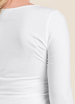 Long Sleeve Long And Lean Tee - White - thumbnail-13