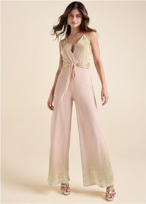 Ombre Sparkle Jumpsuit  - Pink Multi - thumbnail-1