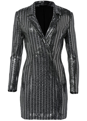 Sequin blazer mini dress  - Black Multi - thumbnail-5