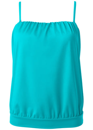 Blouson Bandeau Tankini Top - Aqua Reef - thumbnail-2