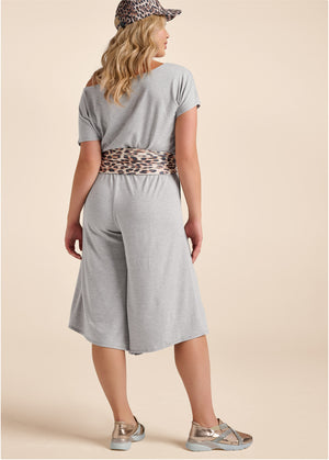 Sand Dune Cheetah Jumpsuit - Grey Multi - thumbnail-7