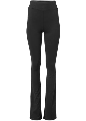 Flared Leg Ponte Pants - Black - thumbnail-6