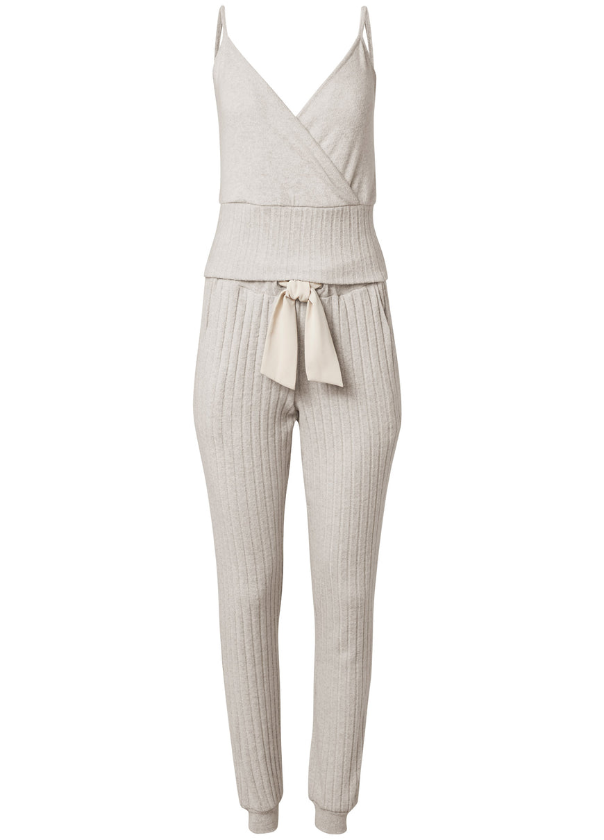 Ribbed Hacci Jogger Set - Taupe