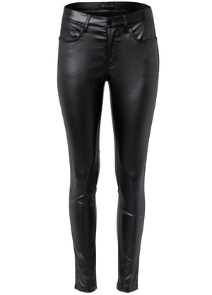 5-Pocket Faux-Leather Pants - Black - thumbnail-7