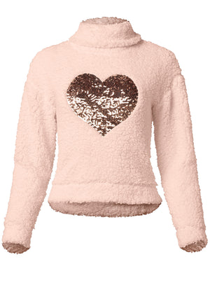 Sweat sherpa cœur - Peach Blush - thumbnail-6