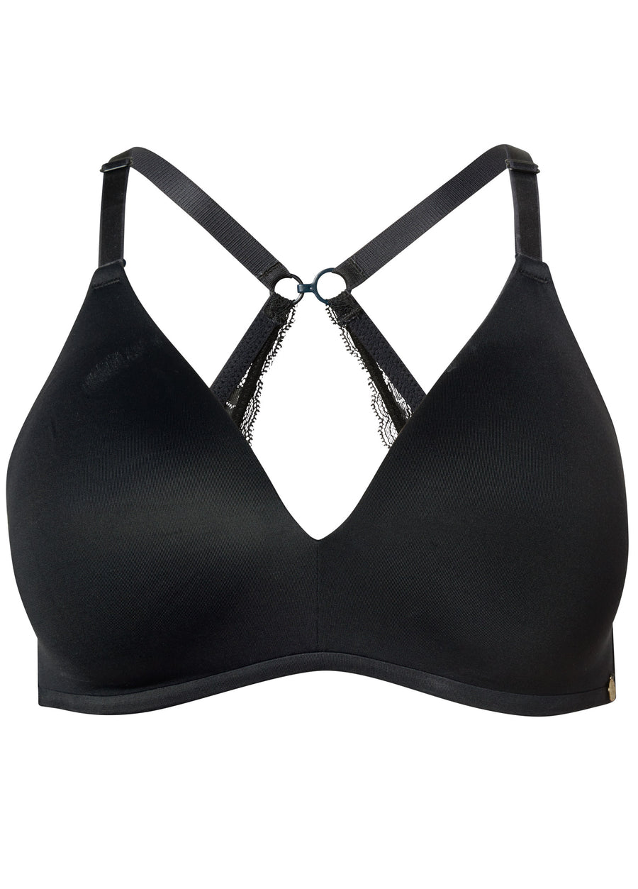 Pearl By VENUS® Lace Back Wireless Bra - After Dark