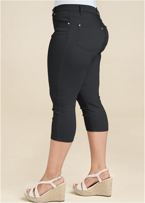 Cindy Capri Jeans - Black - thumbnail-10