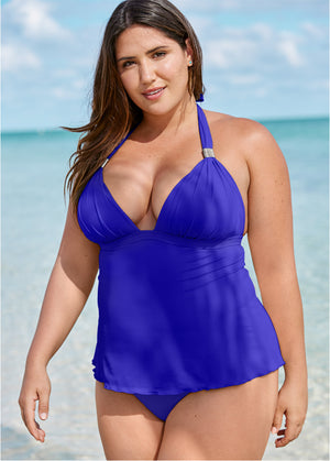 Goddess Full Tankini - Cobalt Blue - thumbnail-3