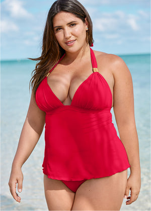 Goddess Full Tankini - Red Hot - thumbnail-3