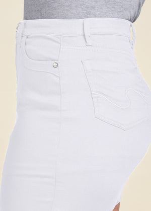 Mini Jean Skirt - White - thumbnail-11