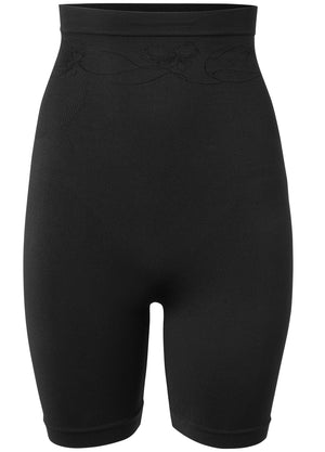 High-Waist Shaping Shorts - Black - thumbnail-5