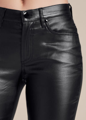 5-Pocket Faux-Leather Pants - Black - thumbnail-5