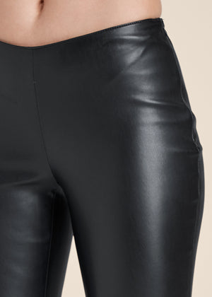 Faux-Leather Leggings - Black - thumbnail-5