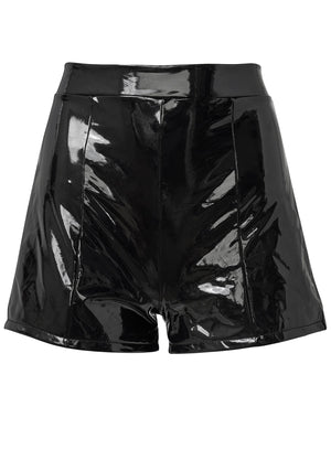 Latex Sexy Shorts - Black - thumbnail-5