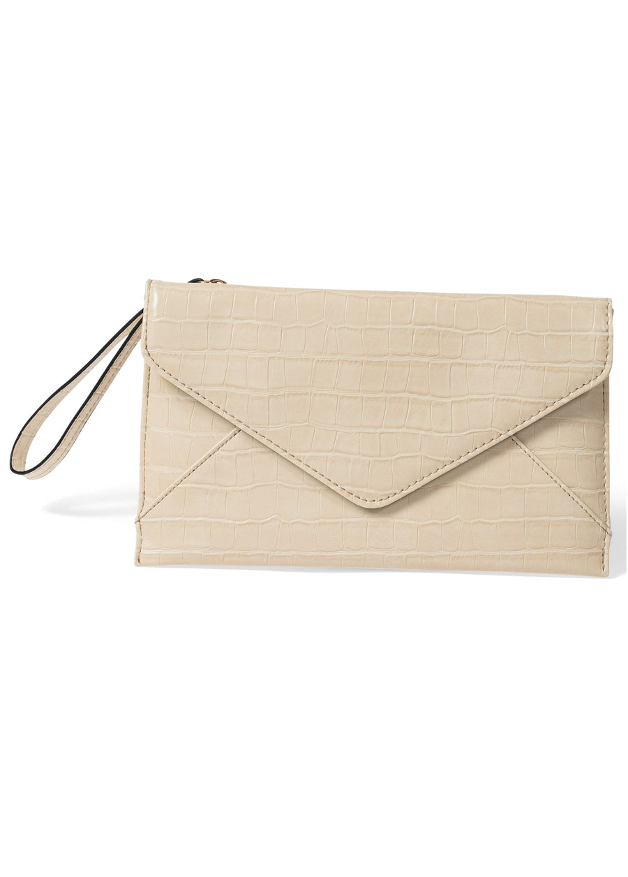 Clutch & Shoulder Bag Combo - Black & Cream