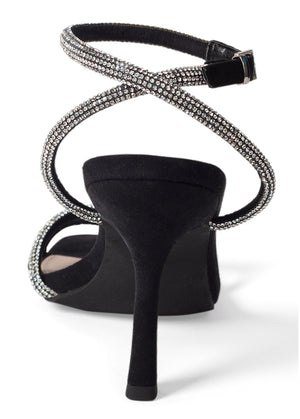 Embellished Twist Heels - Black - thumbnail-4