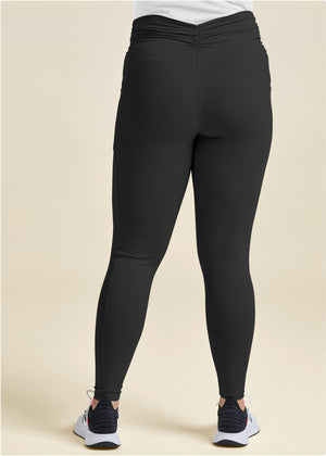 Legging taille froncée - Noir - thumbnail-10