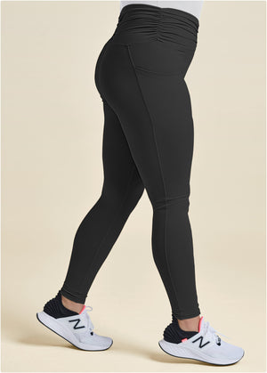 Legging taille froncée - Noir - thumbnail-11