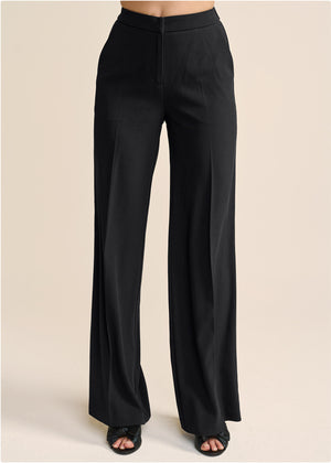 Pantalon large taille haute - Noir - thumbnail-2