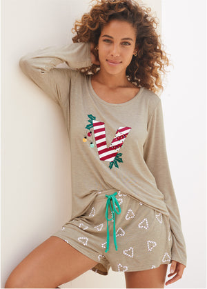 Pajama Shorts - Candy Canes - thumbnail-6