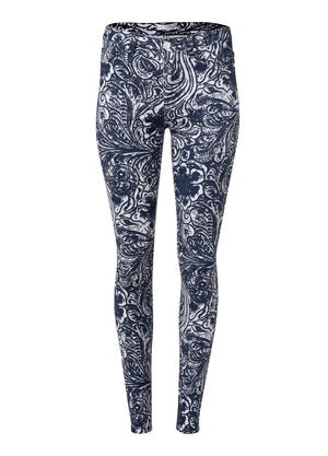 Paisley Print Skinny Jeans - Blue Multi - thumbnail-7