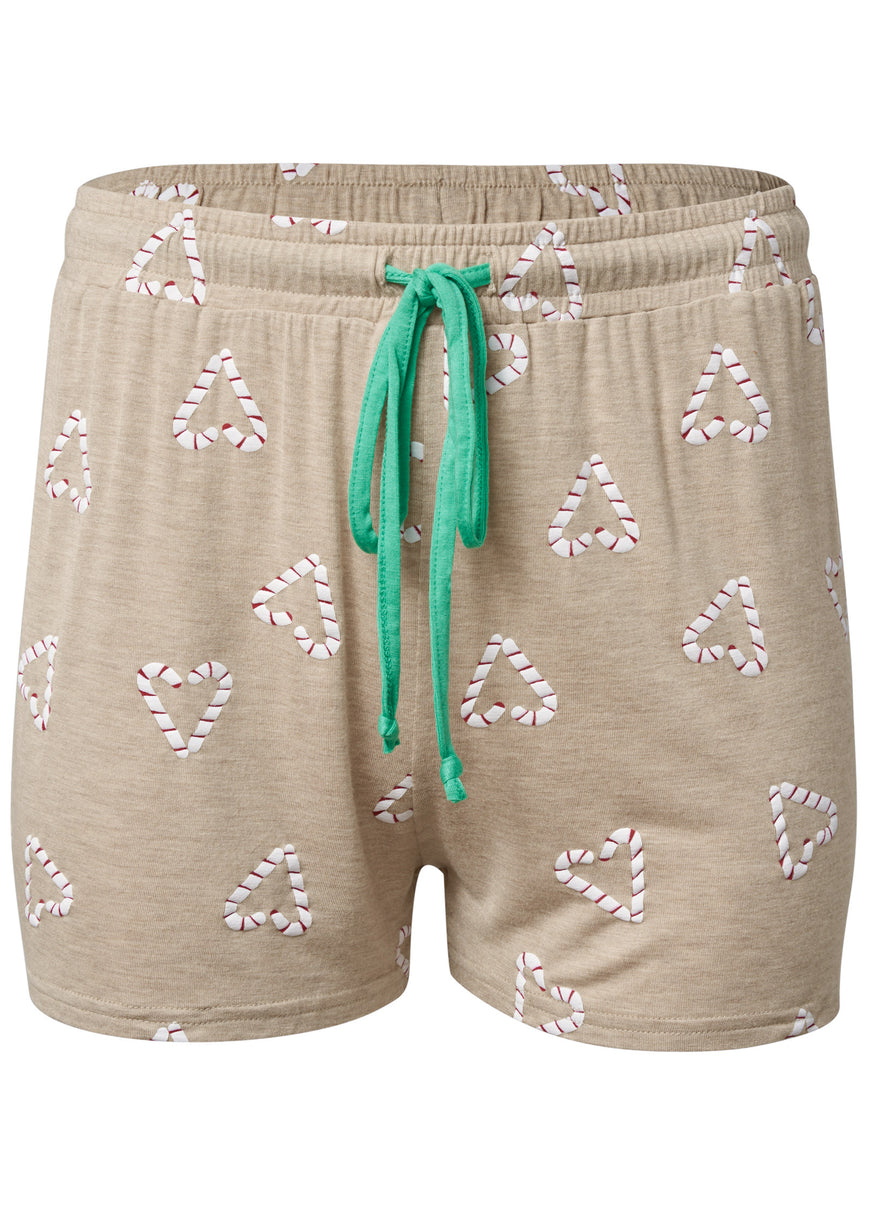 Pajama Shorts - Candy Canes