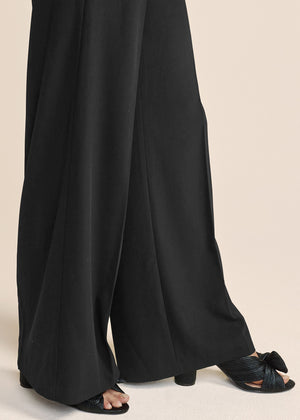 Pantalon large taille haute - Noir - thumbnail-6