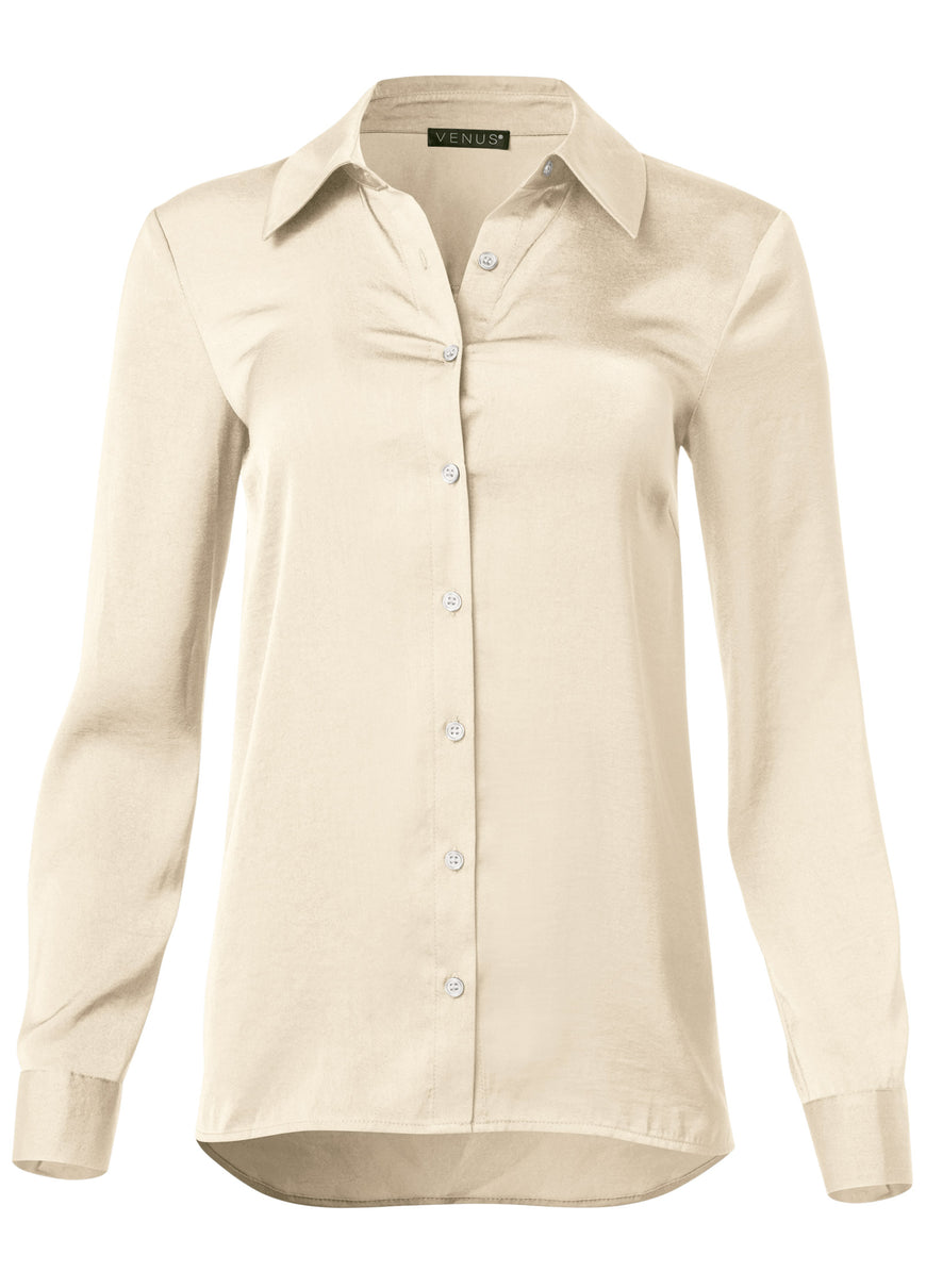 Soft button-down blouse - Off White