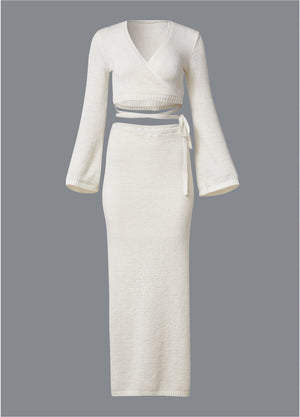 Two-Piece Sweater Dress - Off White - thumbnail-5