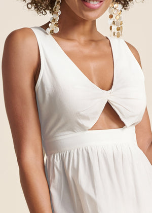 Twist front maxi dress  - White - thumbnail-3