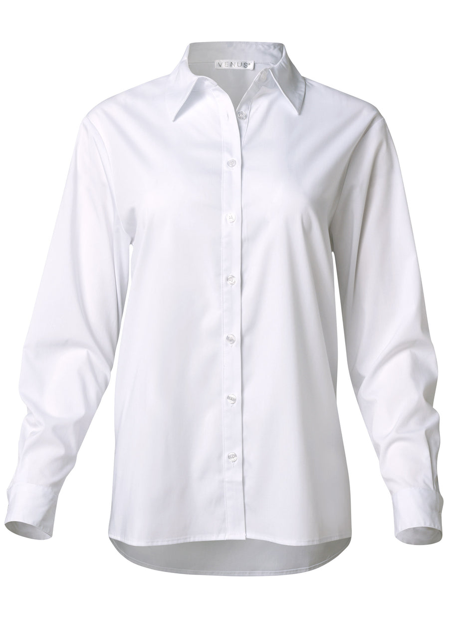 Chemise boutonnée douce - Blanc