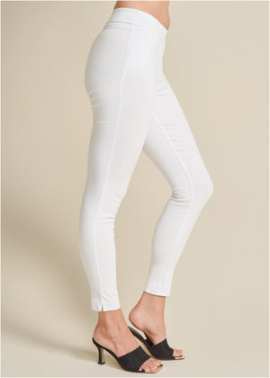 Jegging stretch amincissant - Blanc - thumbnail-4