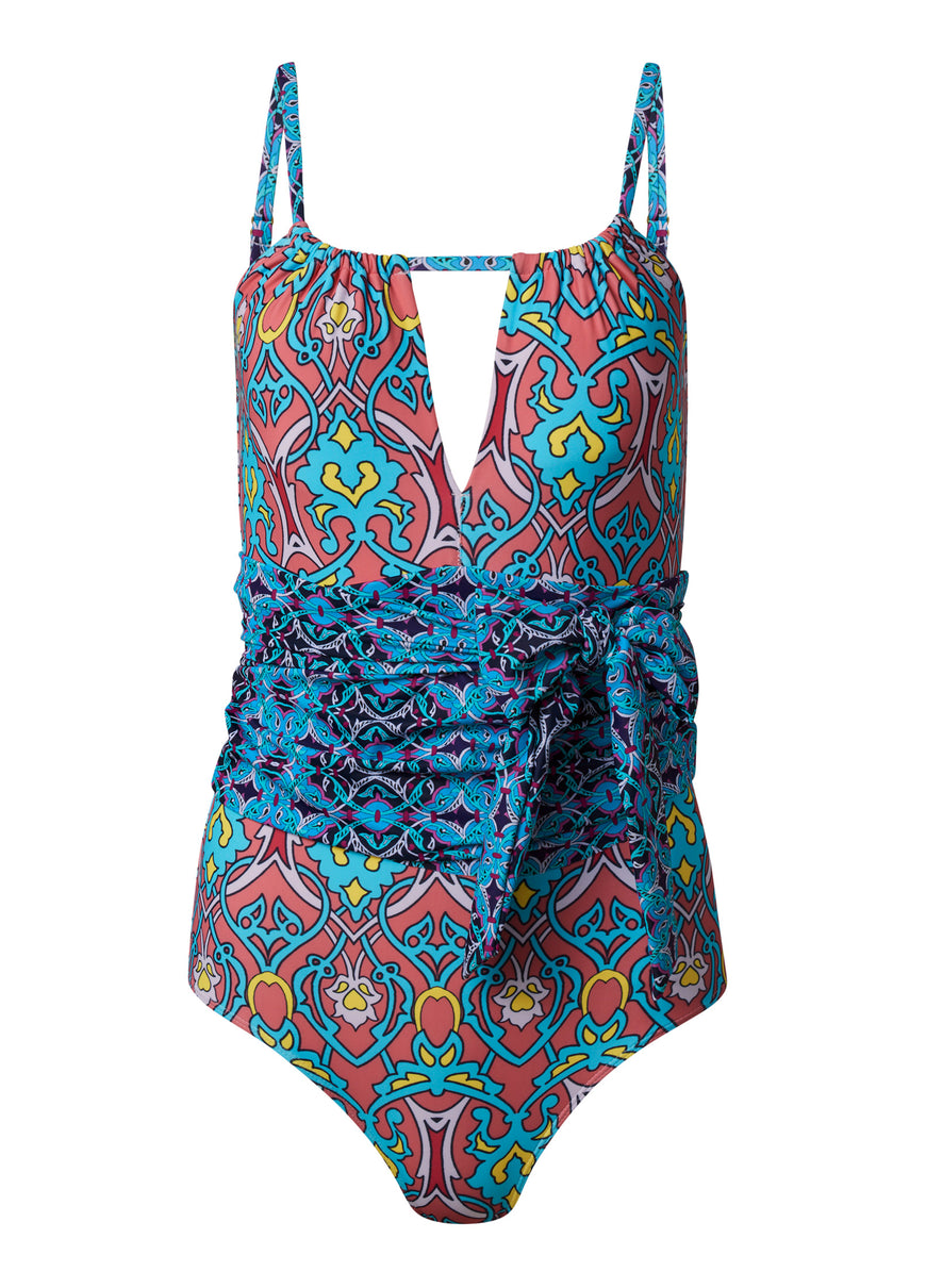 Belted One-Piece - Sea Escape