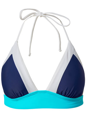 Laura Sport Bikini Top - Ultramarine Blue & Aqua Reef - thumbnail-3