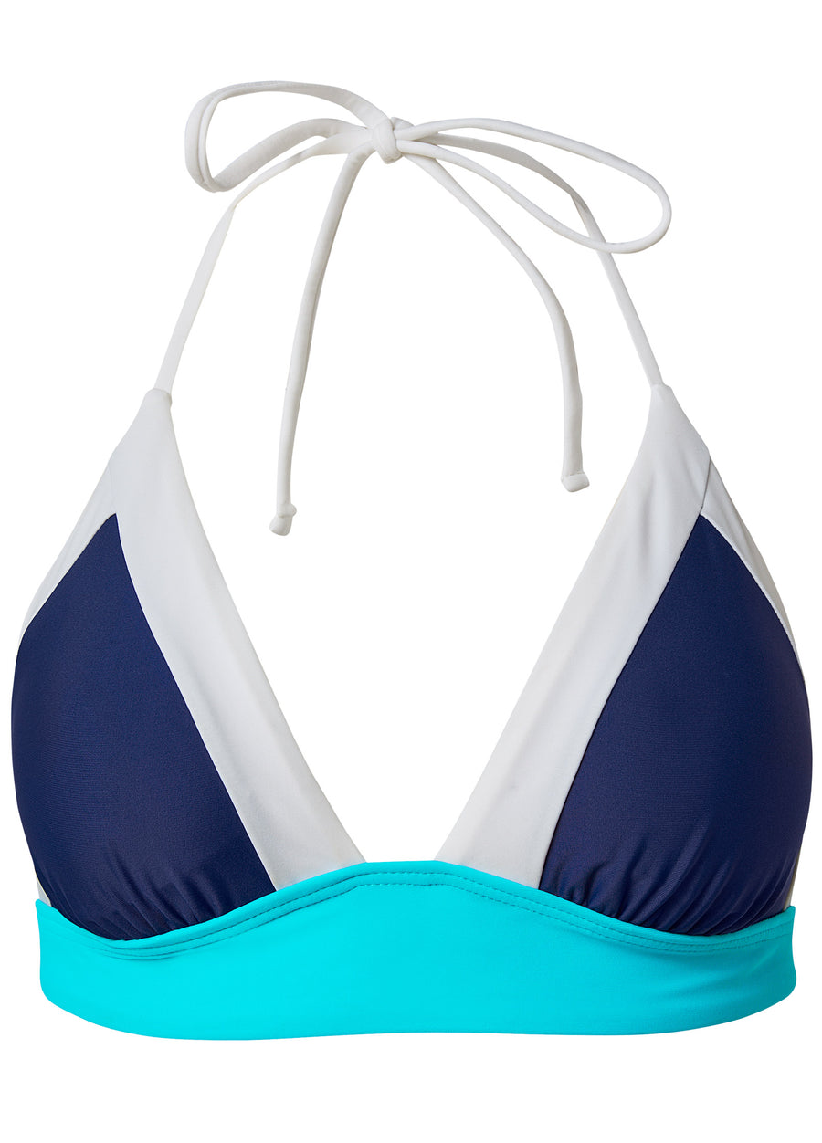 Laura Sport Bikini Top - Ultramarine Blue & Aqua Reef